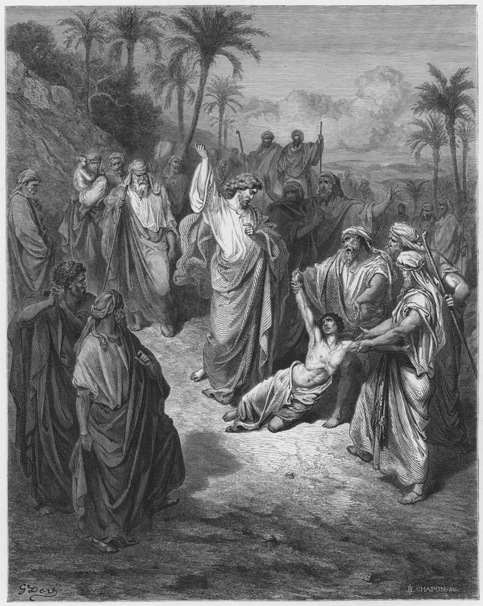 Art Mural Bible Jésus par Gustave Doré - Impression sur Toile de Qualité - 5