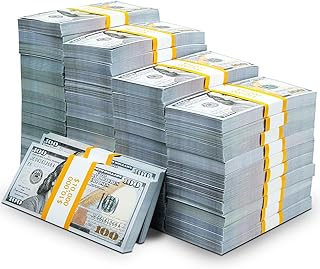 Prop Money 1000Pcs Copy Money Movie Money Play Money Number Learning Education Toys for Girls Boys,Videos, Christmas, Birthday Parties, Weddings and Holiday