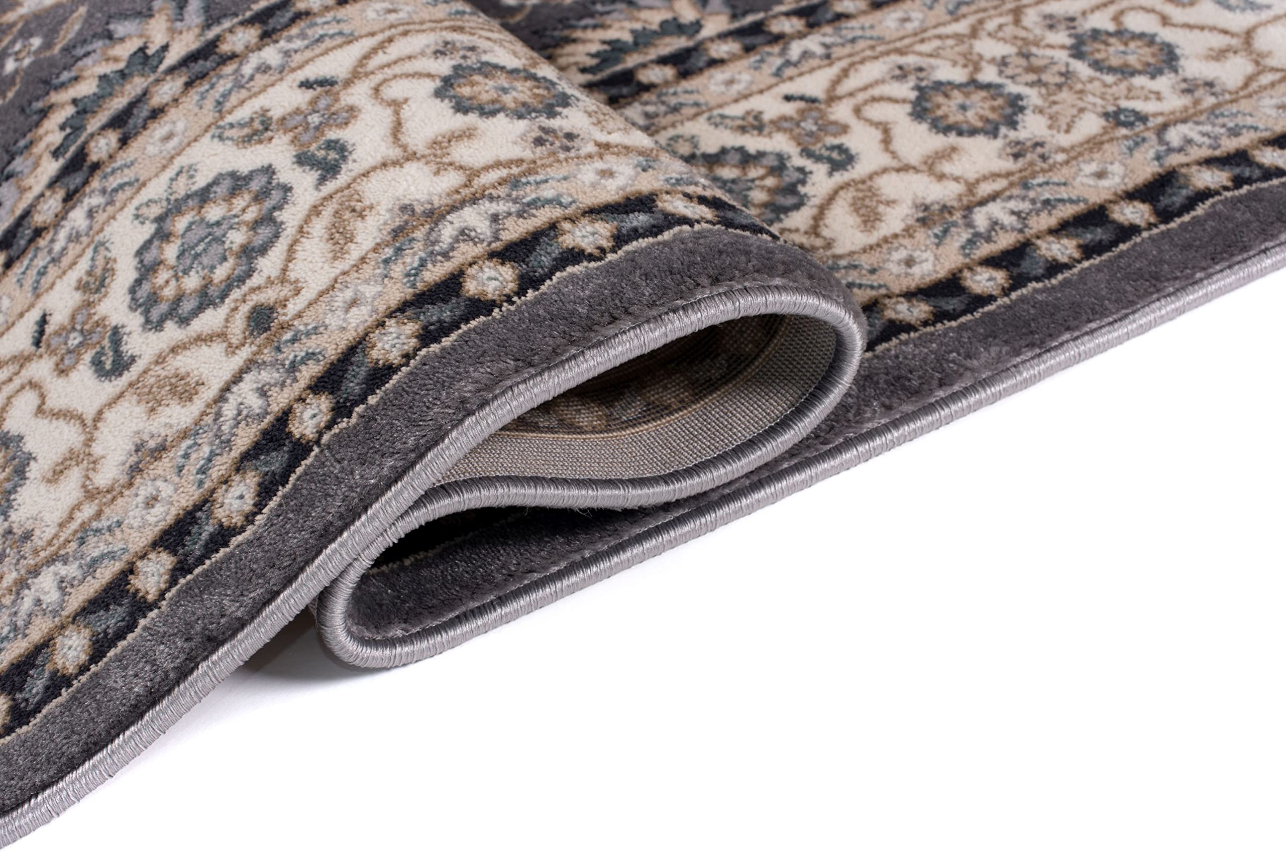 Mazovia Tappeto Corridoio 160x220cm Antracite Grigio Classico Tradizionale