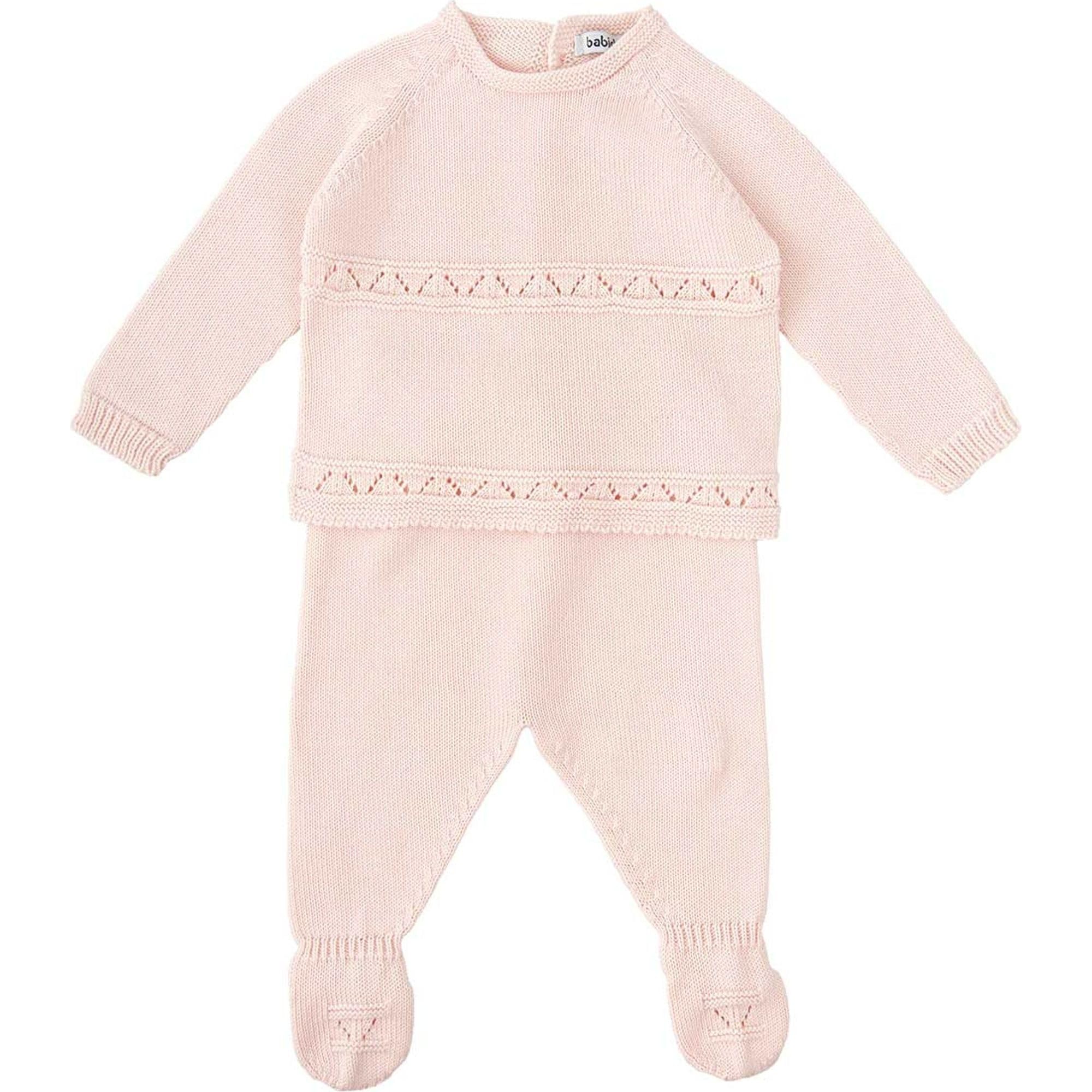 BABIDU Zestaw dla dzieci Uniseks - niemowlęta Babidu Conjunto Para Bebé Con Jersey de Punto Diseño Silencio Y Polaina A Juego