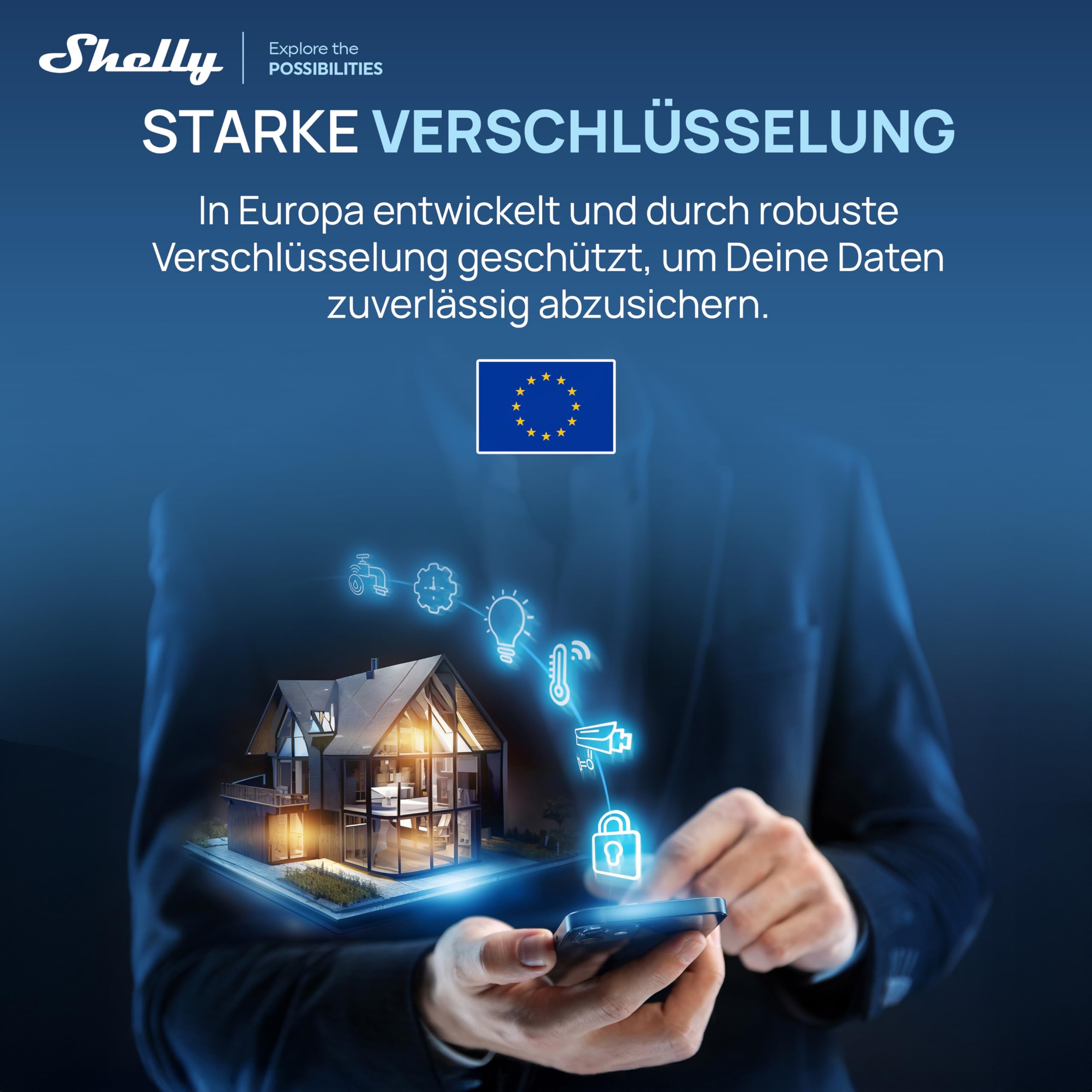 Shelly BLU H&T ZB Elfenbein - Bluetooth & Zigbee Temperatur- und Luftfeuchtigkeitssensor, IP54, Smart Home, Lange Batterielebensdauer, Verschlüsselung, Fernüberwachung, Kabellos, Gateway Erforderlich