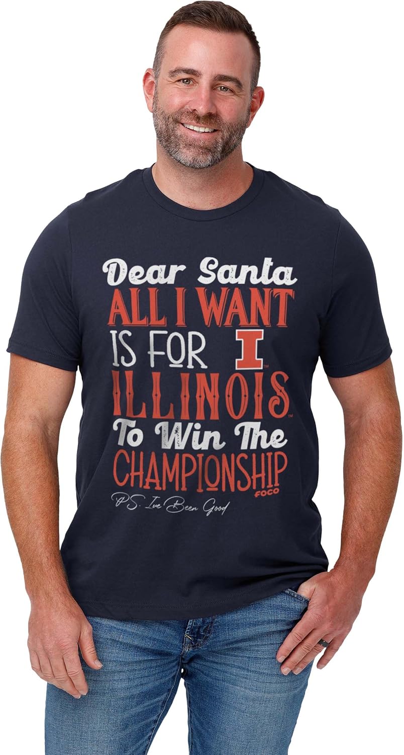 FOCO Men's NCAA Team Logo All I Want T-Shirt