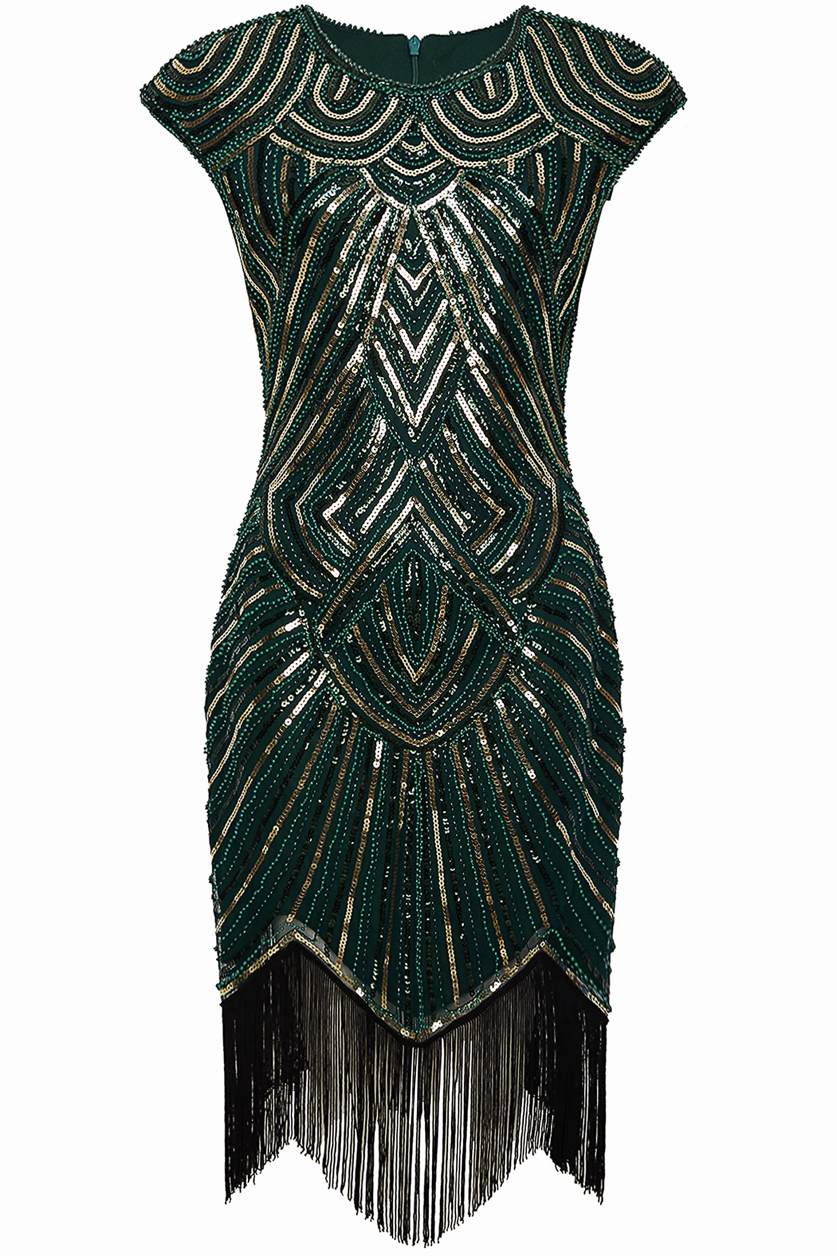 BABEYOND Vestidos de Aleta de Mujer 1920 Vestido de Flecos de Gran Gatsby