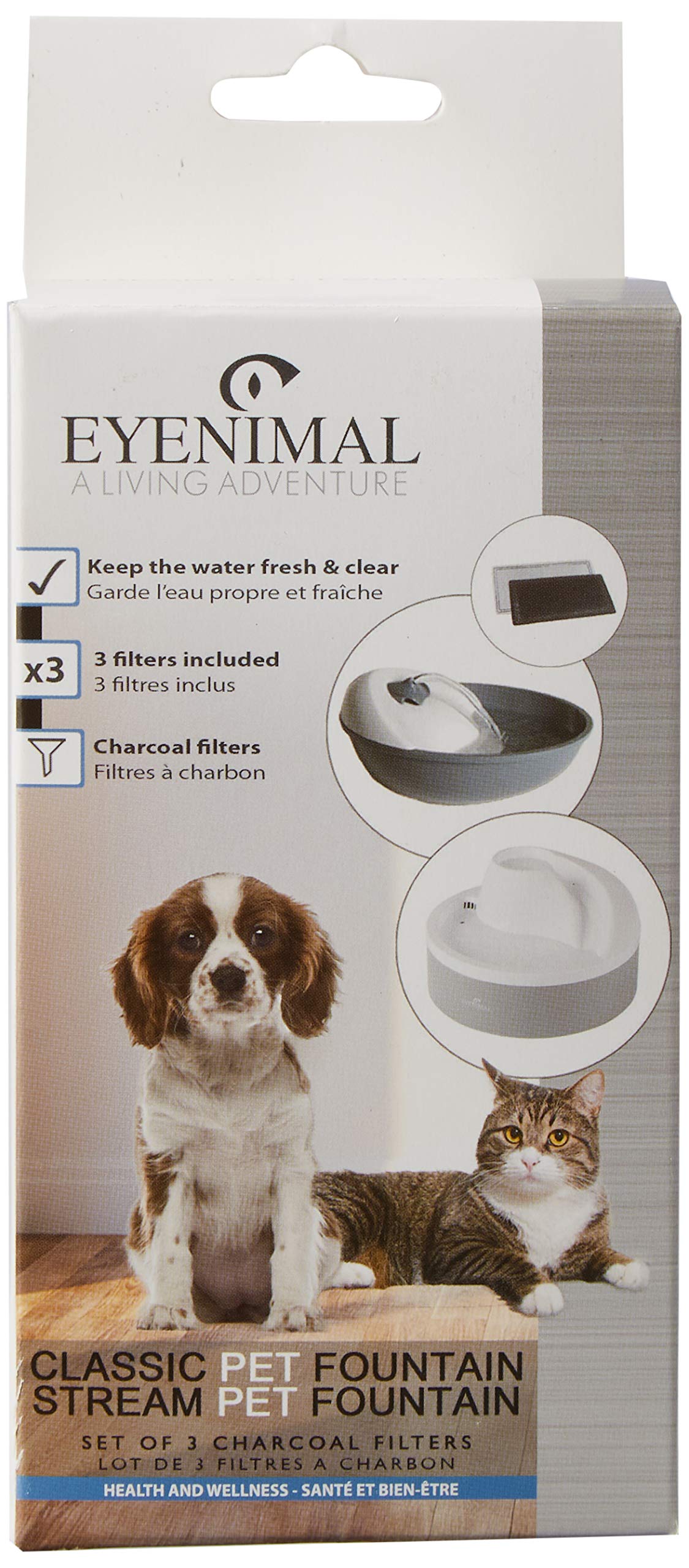 Eyenimal NGFONACC009 Classic Stream Pet Fountain Set Of 3 Filters, Taglia unica