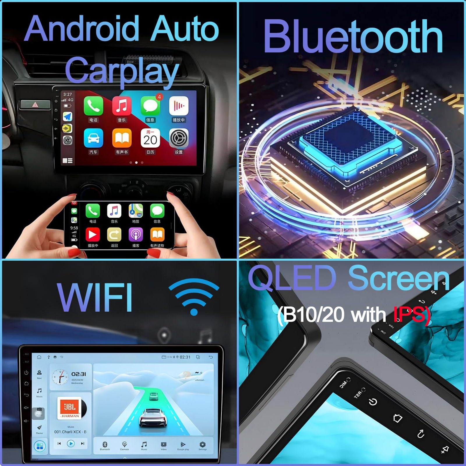 Android 14 Autoradio per Mazda 5 2 CR 2005-2010 Wireless CarPlay Android Auto Wifi Bluetooth Navigazione GPS/Radio RDS FM AM DSP/Schermo diviso ADAS DVR+ Controllo del volante(B20)