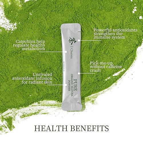 Miniatura 5 de Chaism Polvo de té verde matcha de grado ceremonial 6 paquetes de una sola porción primera cosecha de primera calidad vegano orgánico sin gluten 100