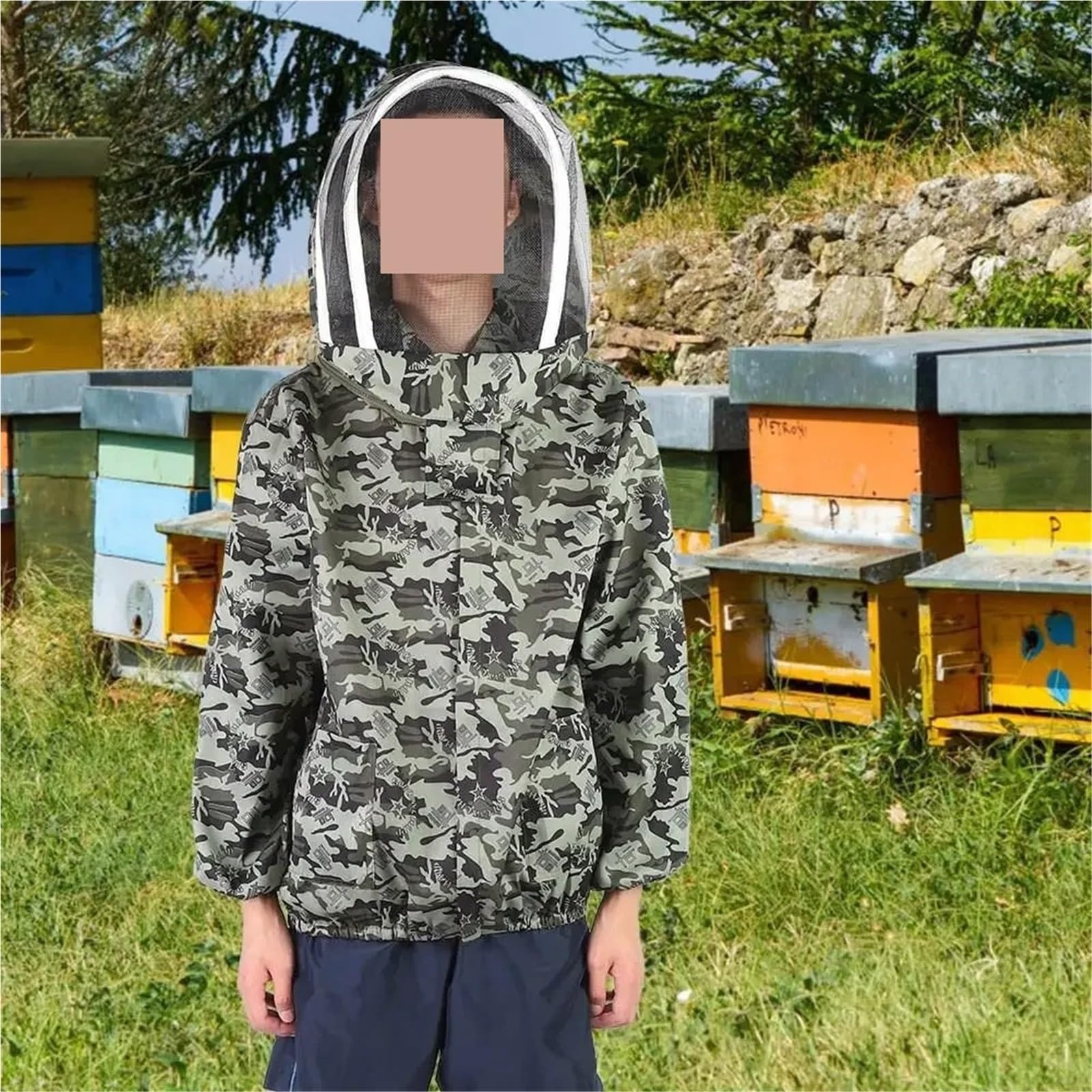 Narzędzia pszczelarskie, Kombinezon Pszczelarski Z Zasłoną Zapewniającą Wentylację I Oddychalność, Odzież Ochronna Dla Pszczelarzy