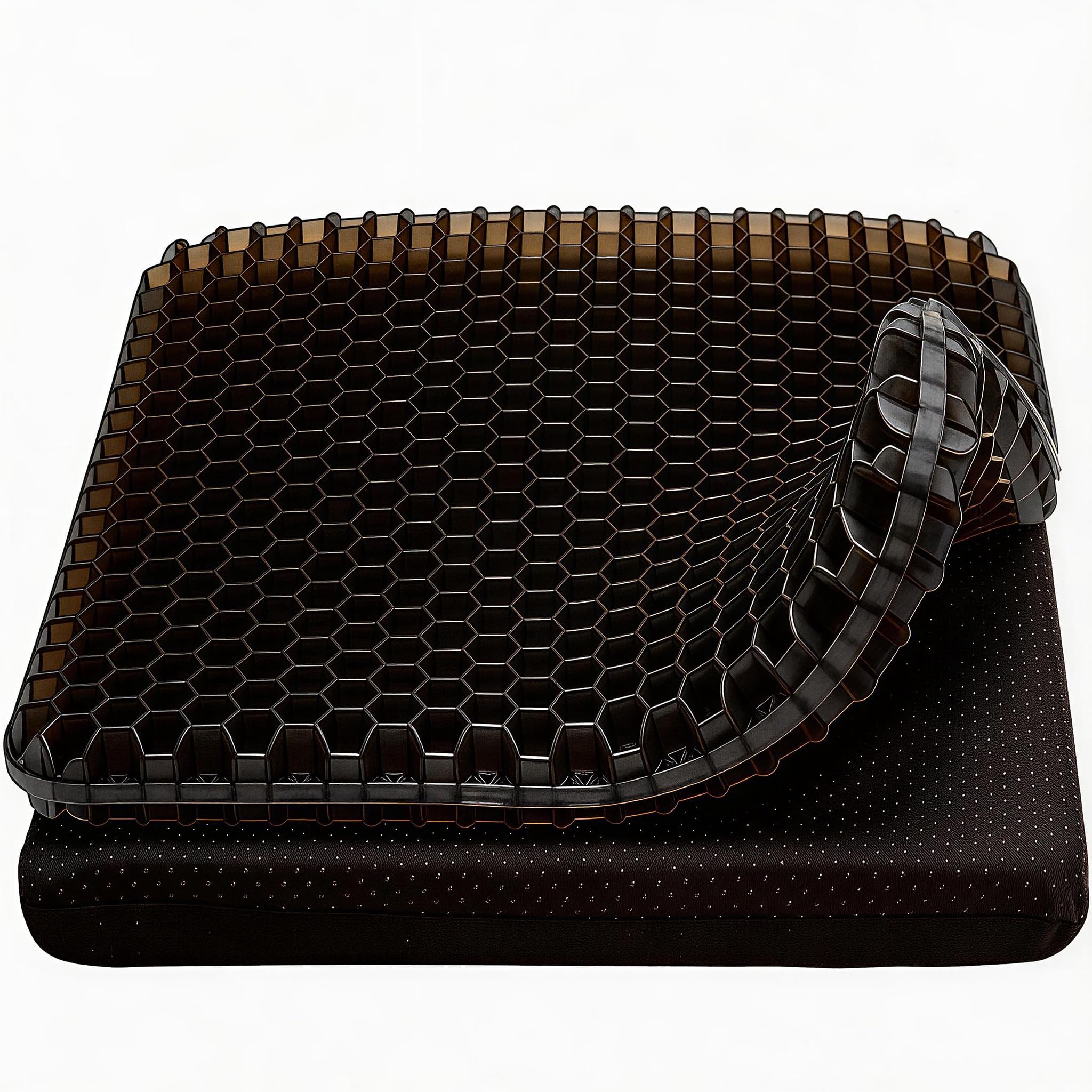 Small Extra Thick Gel Seat Cushion – Cooling Honeycomb Gel Pad for Sitting Comfort & Pressure Distribution, Support for Office Chair, Car, Home Seating