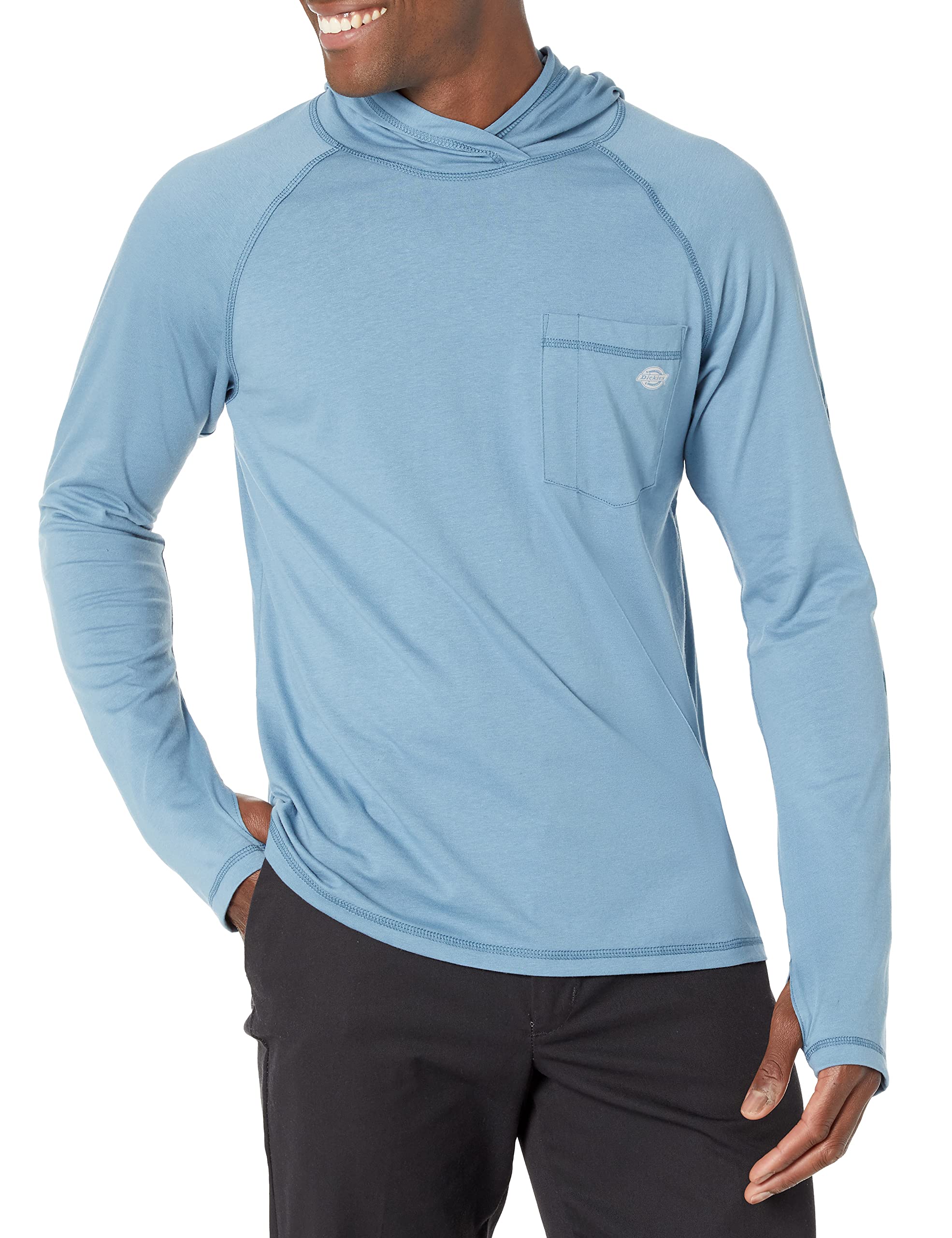 Dickies Men's Dusty Blue Temp-Iq Long Sleeve Performance Sun Shirt, 2X
