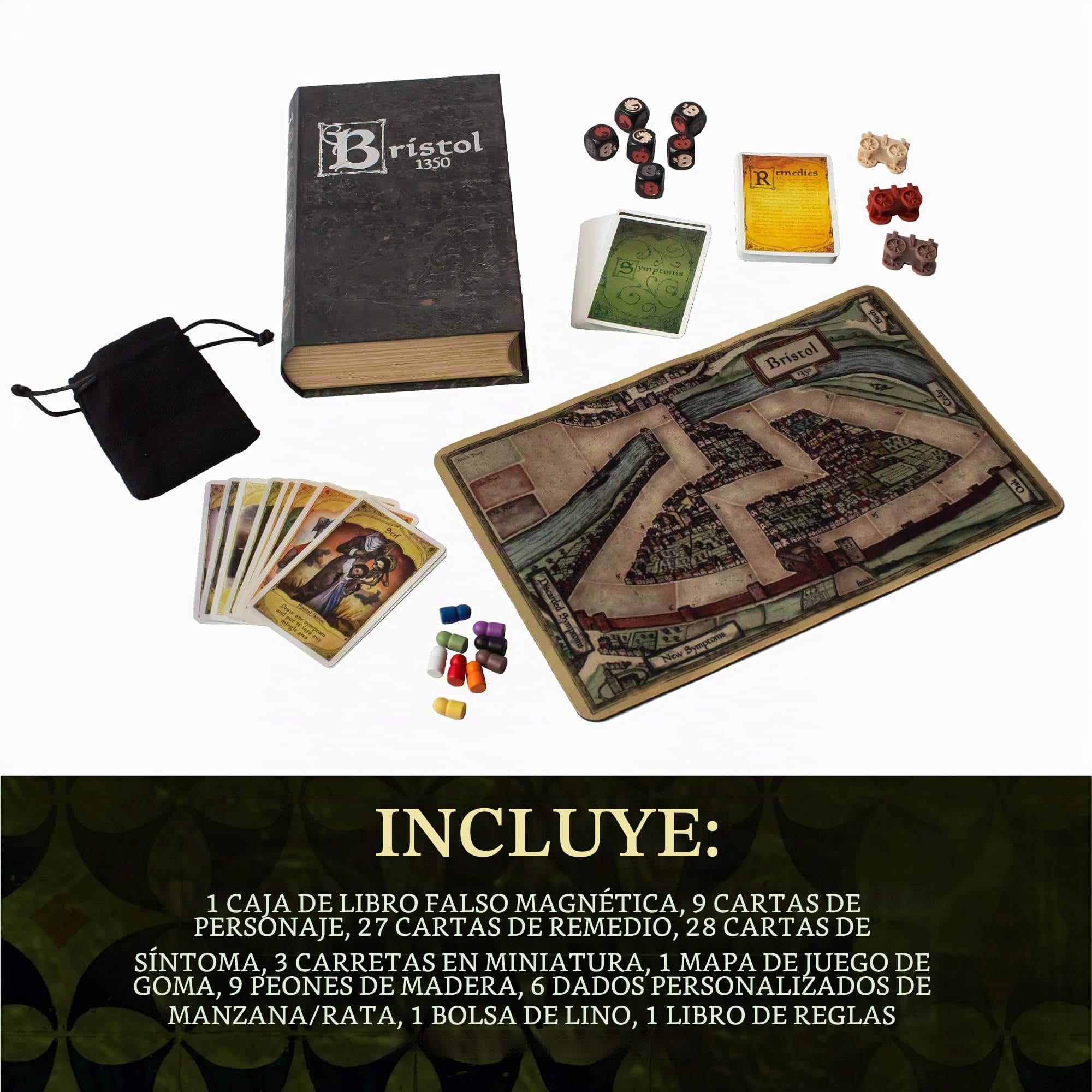 Bristol 1350 - Juego de mesa de estrategia, engaño y suerte para 1-9 jugadores