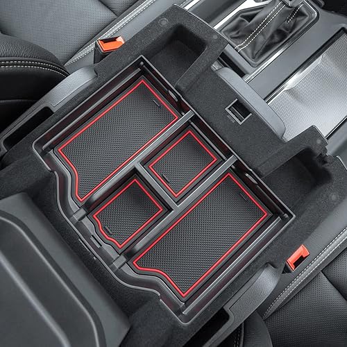 Miniatura 1 de PIMCAR Compatible con Dodge RAM 1500 2500 3500 2019-2023 Organizador de consola central, material plástico ABS, accesorios interiores, caja de