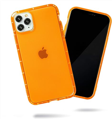 SteepLab Funda con resaltador neón para iPhone 11 Pro Max (2019, pantalla de 6.5 pulgadas), funda Grippy Jelly con bolsillos protectores de aire