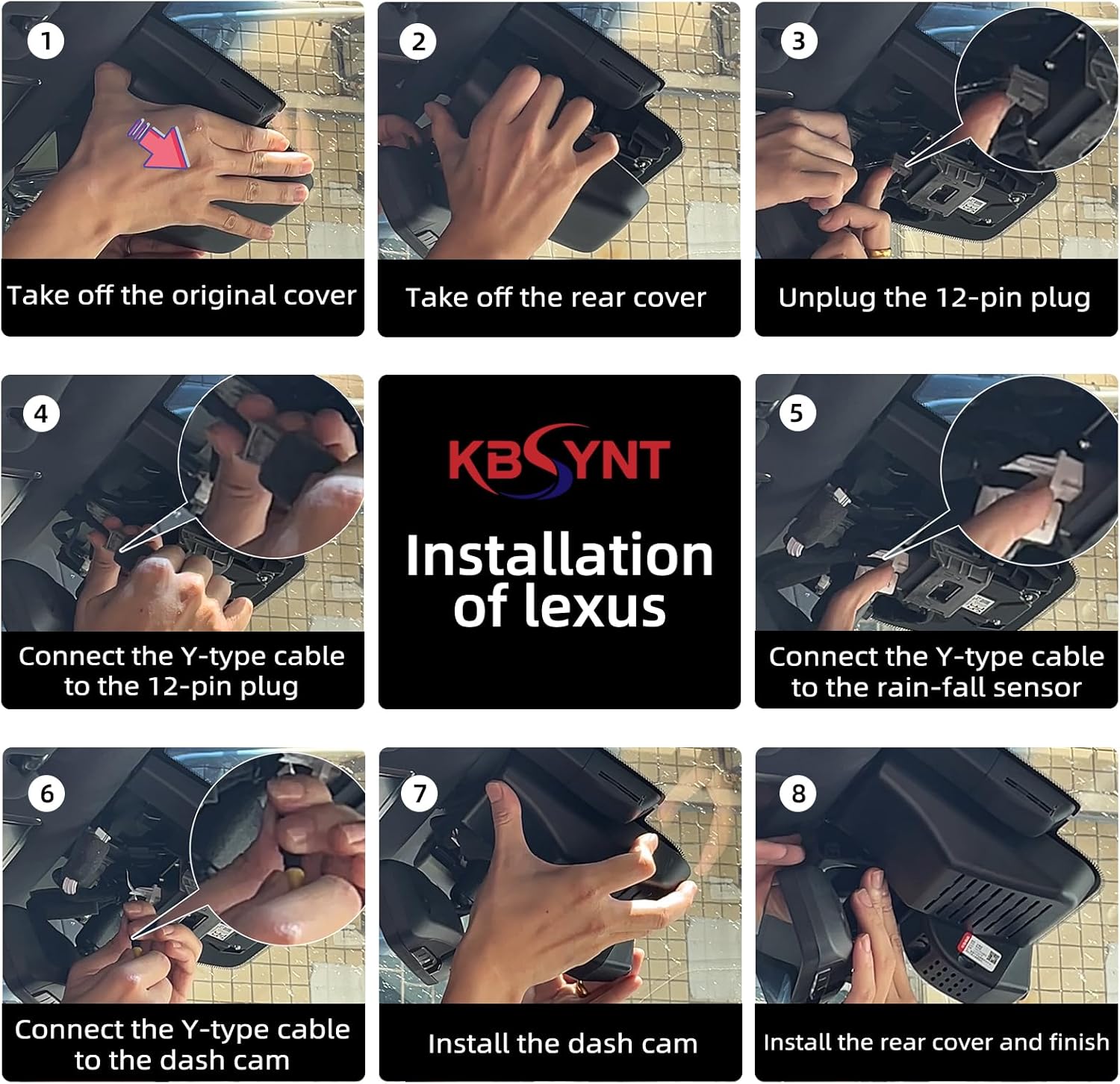 4K Dash Cam for 2023 2024 2025 2026 Lexus RX350 RX350h RX450h RX500h Hybrid Premium Luxury F Sport (Gen5/AL30),Integrated OEM-Look,UHD 2160P Video,WiFi&APP,Loop Recording,G-Sensor,64GB Card