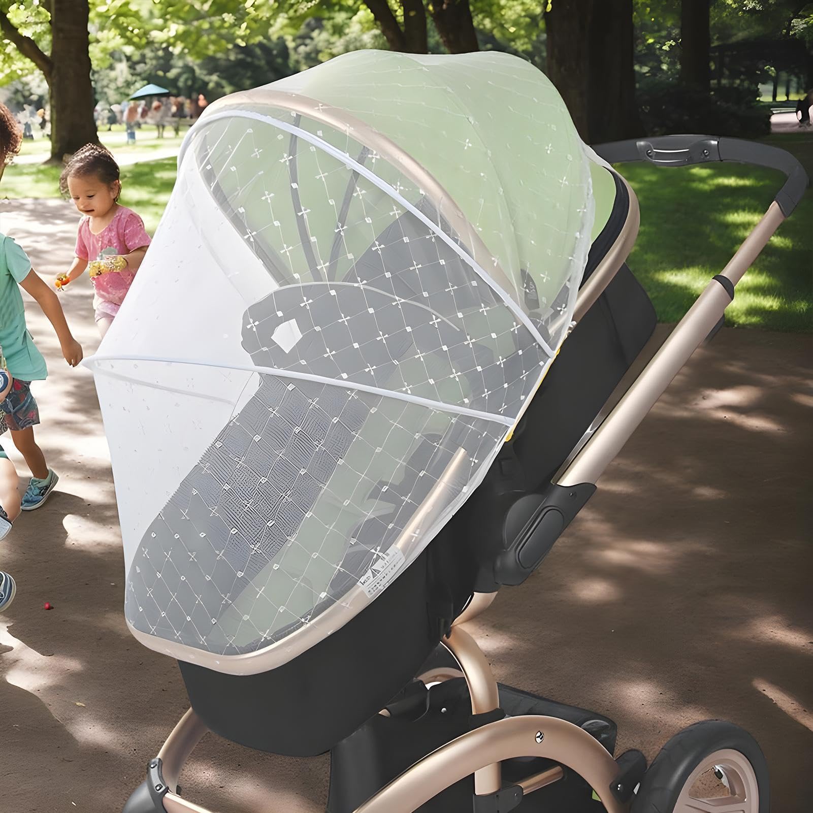 Kinderwagennetz, Stuhlnetz Protective Mesh tragbarer Krippe | Voller Deckwagenzelt, atmungsaktives -Kinderwagen -Netz für Outdoor -Reisen