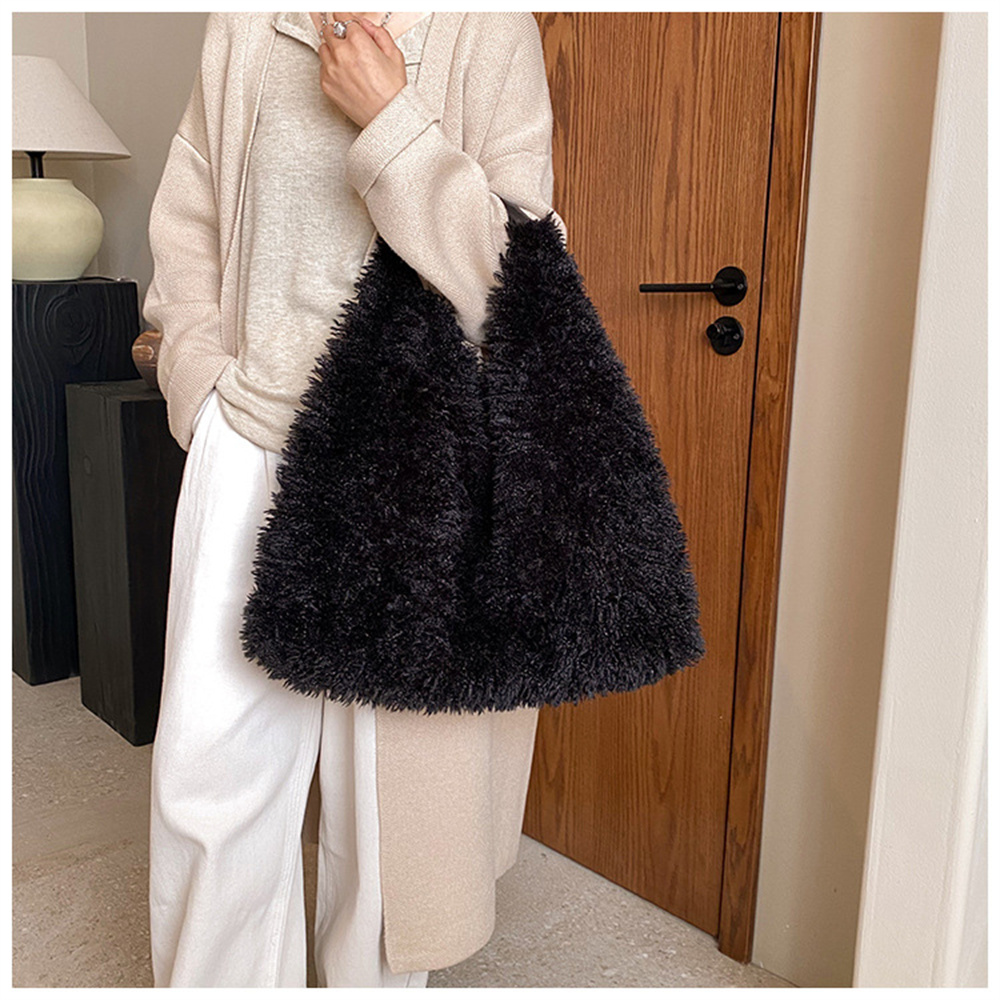 Amazon.com: Faux Fur Hobo Shoulder Bag Furry Handbag Purse for