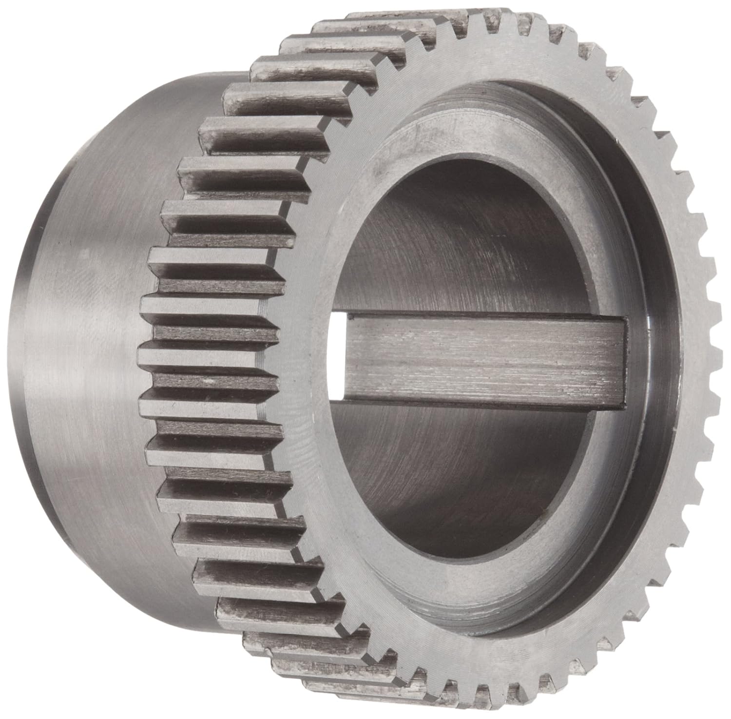 Lovejoy 00039 Size C 7/8 Sier-Bath Continuous Sleeve Gear Coupling, Rigid Hub, Carbon Steel, Inch, 1" Bore, 3.31" Coupling OD, 6000 Maximum Unbalanced RPM, 7600 in-lbs Nominal Torque, 0.25" x 0.125" Keyway