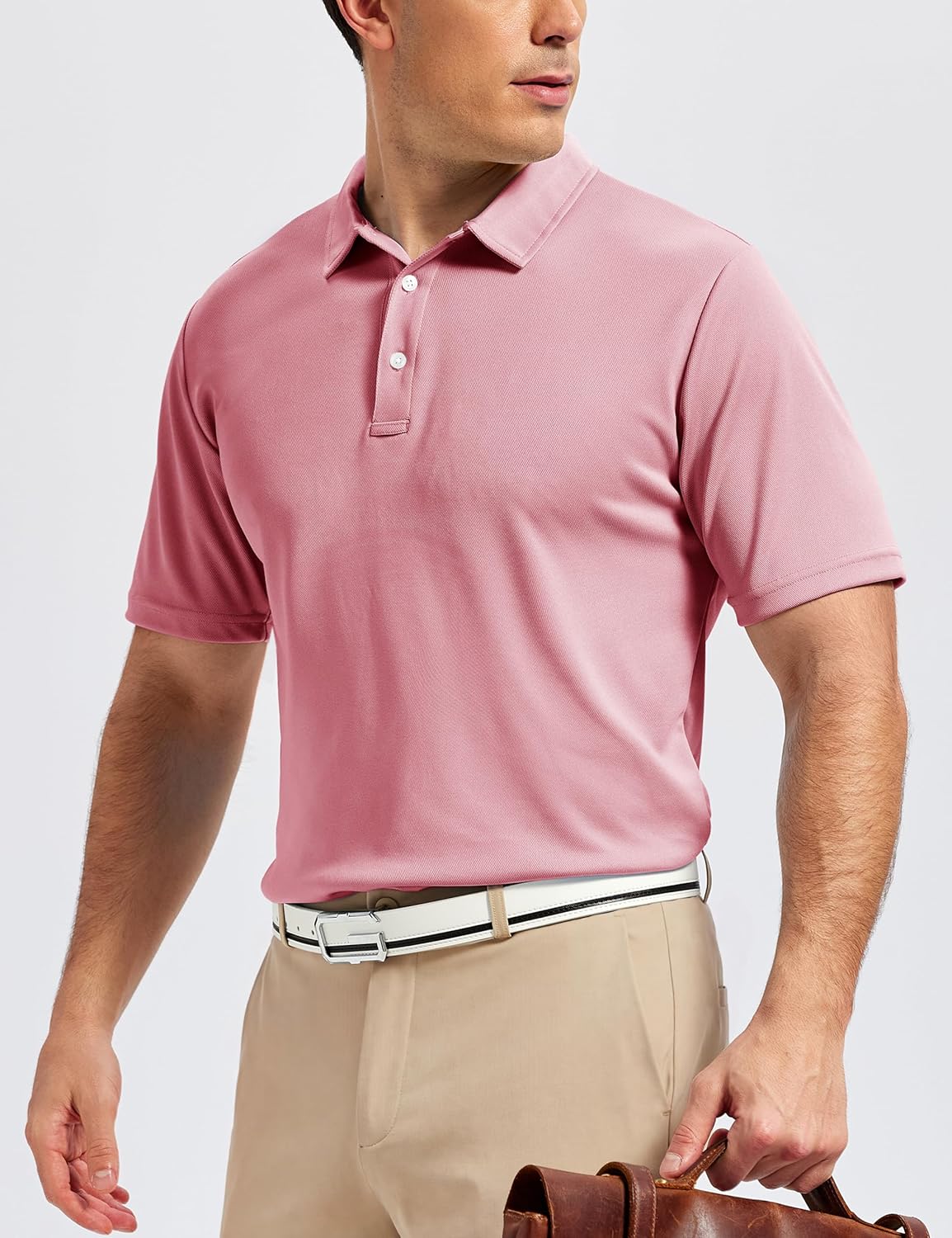 Boladeci Men's Golf Polo Shirts Short Sleeve Performance Quick Dry Breathable Work Business Casual Shirts