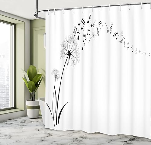 Miniatura 4 de Ambesonne Home Decor Collection set de cortina de baño con ganchos.