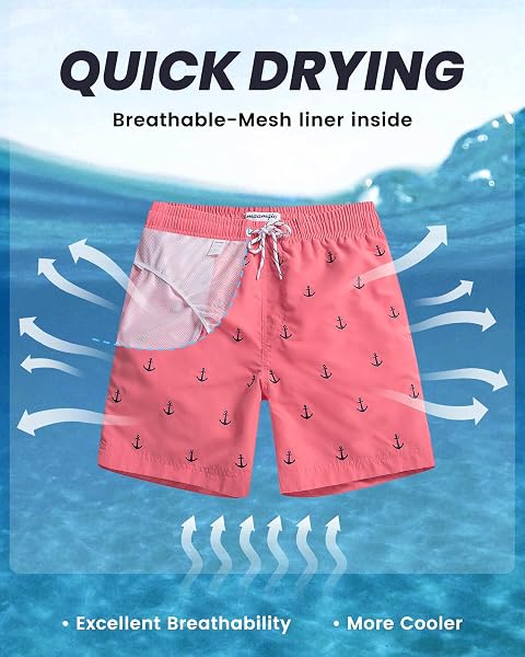 MaaMgic 2 en 1 Bañador con Forro de Compresión con Cremallera Hombre Shorts de Baño Shorts de Playa Traje de Baño para Natación Secado Rápido para Vacaciones - 5