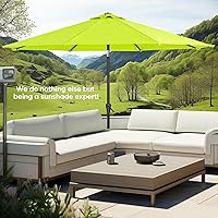 Vista 6 de Tempera 9 FT Patio Market Outdoor Table Umbrella with Auto Tilt and Crank, Large Sun Umbrella with Sturdy Pole & Fade Resistant Canopy, Easy to Set