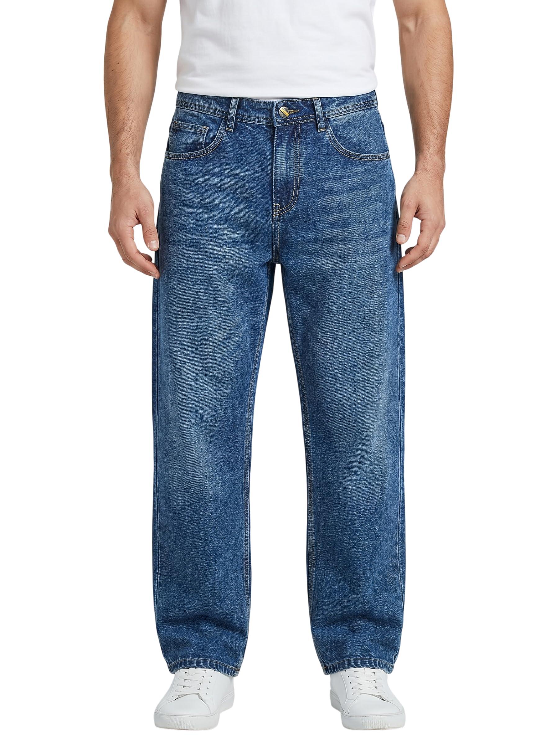 Men’s Baggy Fit Jeans | Loose Fit High-Rise Denim | Comfortable Casual Wear Jeans for Men | Trendy Street Style Denim Pants-picture-58