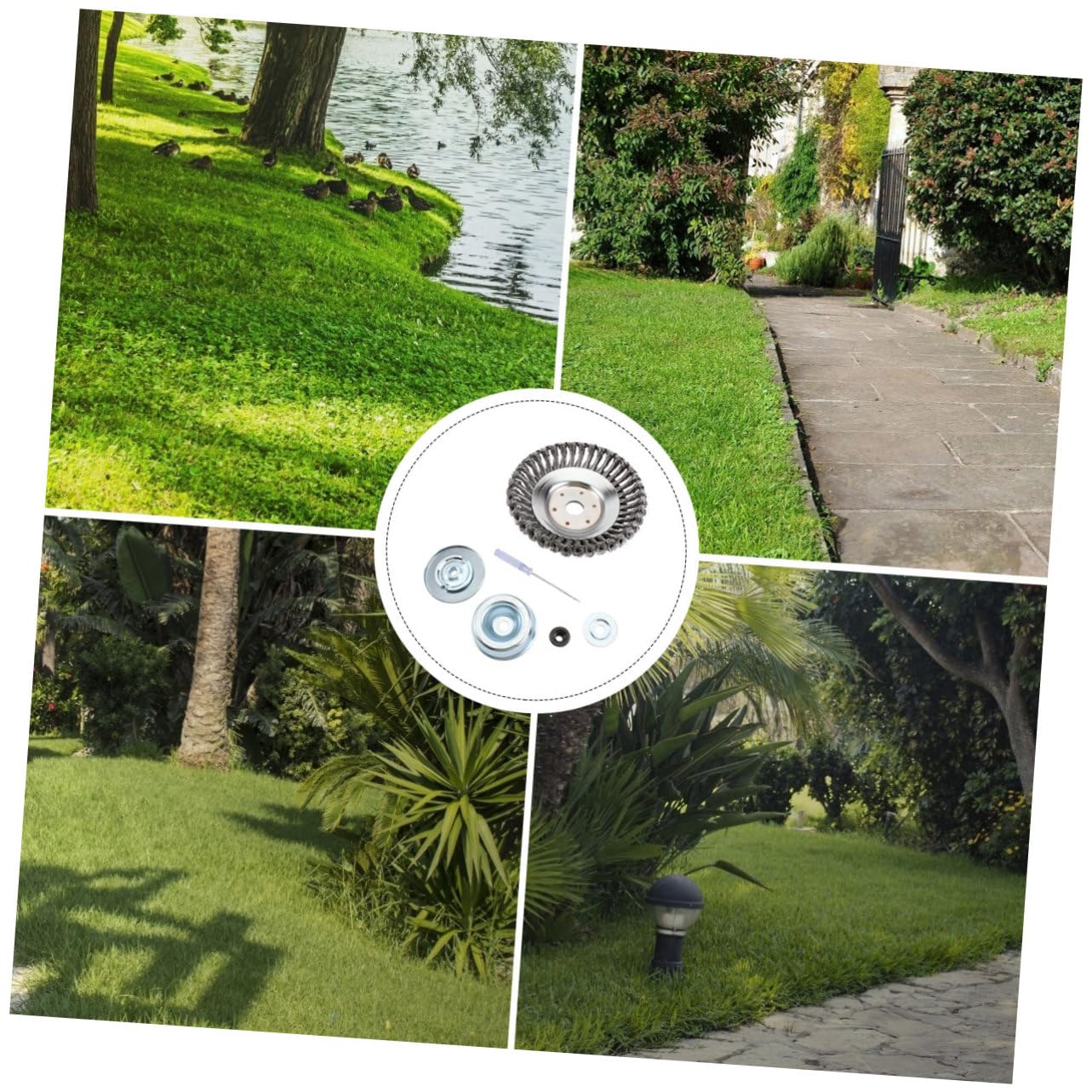 Weeder Wheel with Protective Cover for Efficient Weeding Compatible with Stihl Premium Construction