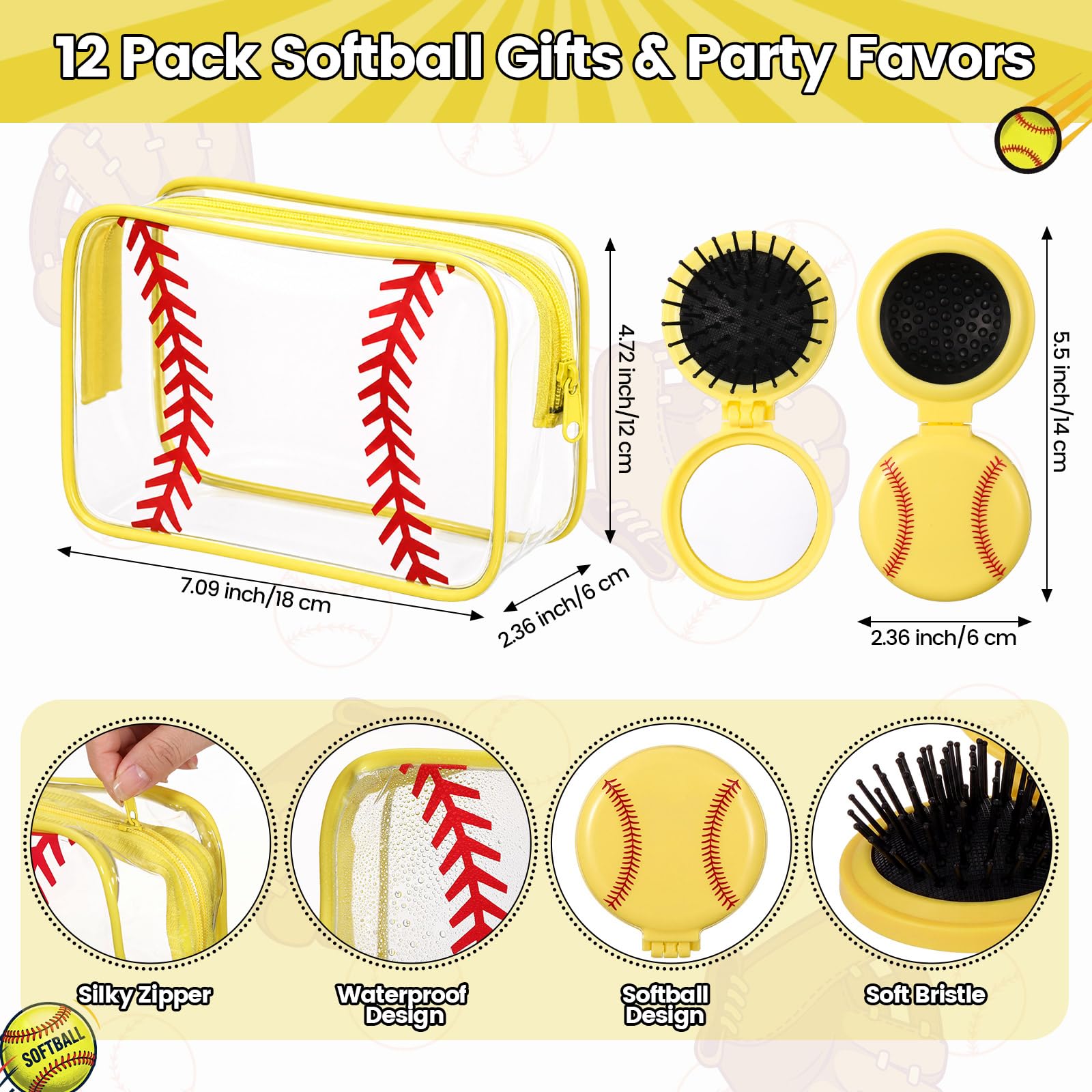 Remerry 60-Piece Sports Team Gift Set with Cosmetic Bags and Accessories