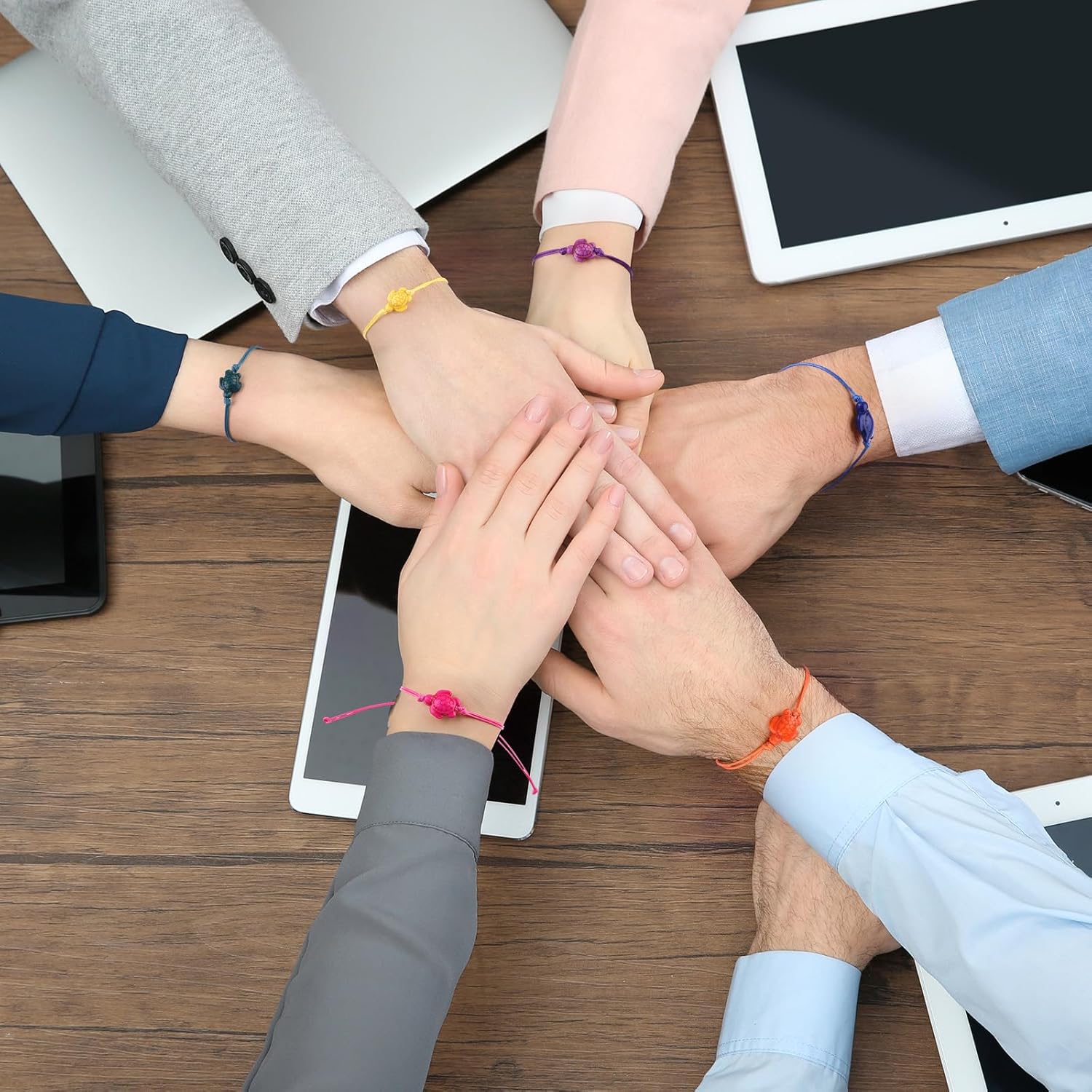 50 Sets You're Turtley Awesome Gifts Sea Turtle Bracelets Good Luck Bracelets with Animal Pun Cards Employee Appreciation Gifts Turtle for Teacher Coworker Staff Office Home Party Present Giving - Image 6