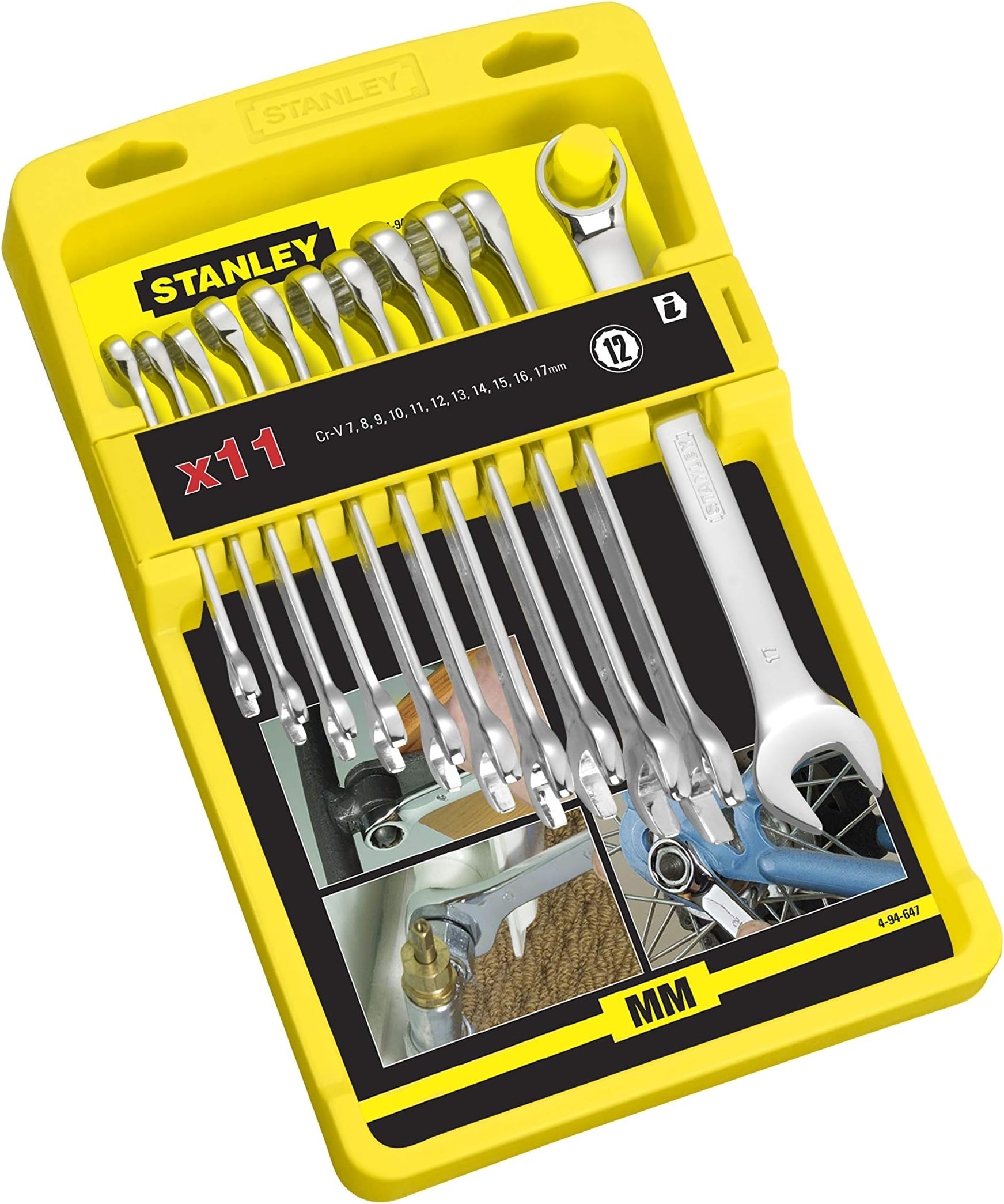 Stanley 494647 Fatmax Combination Spanner Set - Metric (11 Pieces)