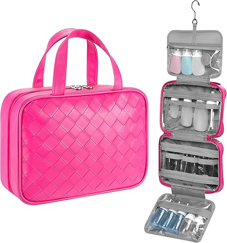 Miniatura 2 de MASSY Caja de almacenamiento de maquillaje con forma de huevo (Oval), organizador portátil de cosméticos de tocador para encimera, estilo preppy