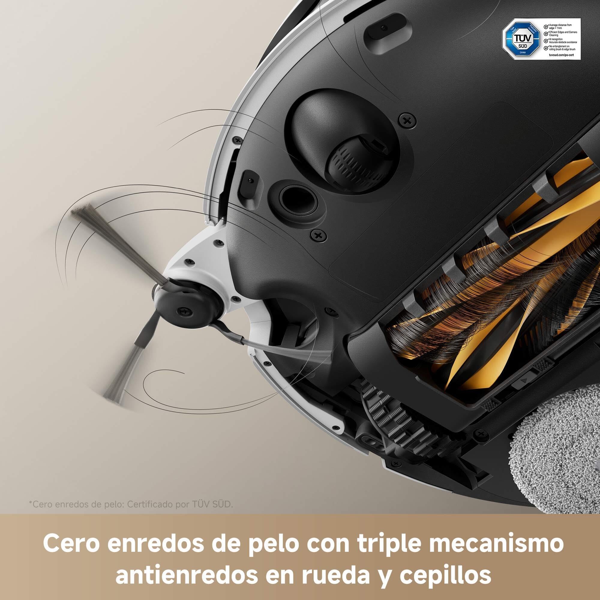 Mova V50 Ultra Complete Robot Aspirapolvere e Lavapavimenti, Potenza di Aspirazione da 24.000 Pa, con Svuotamento Automatico, Lavaggio Termico con Sistema Aoppia Soluzione, Sistema StepMaster, Bianco