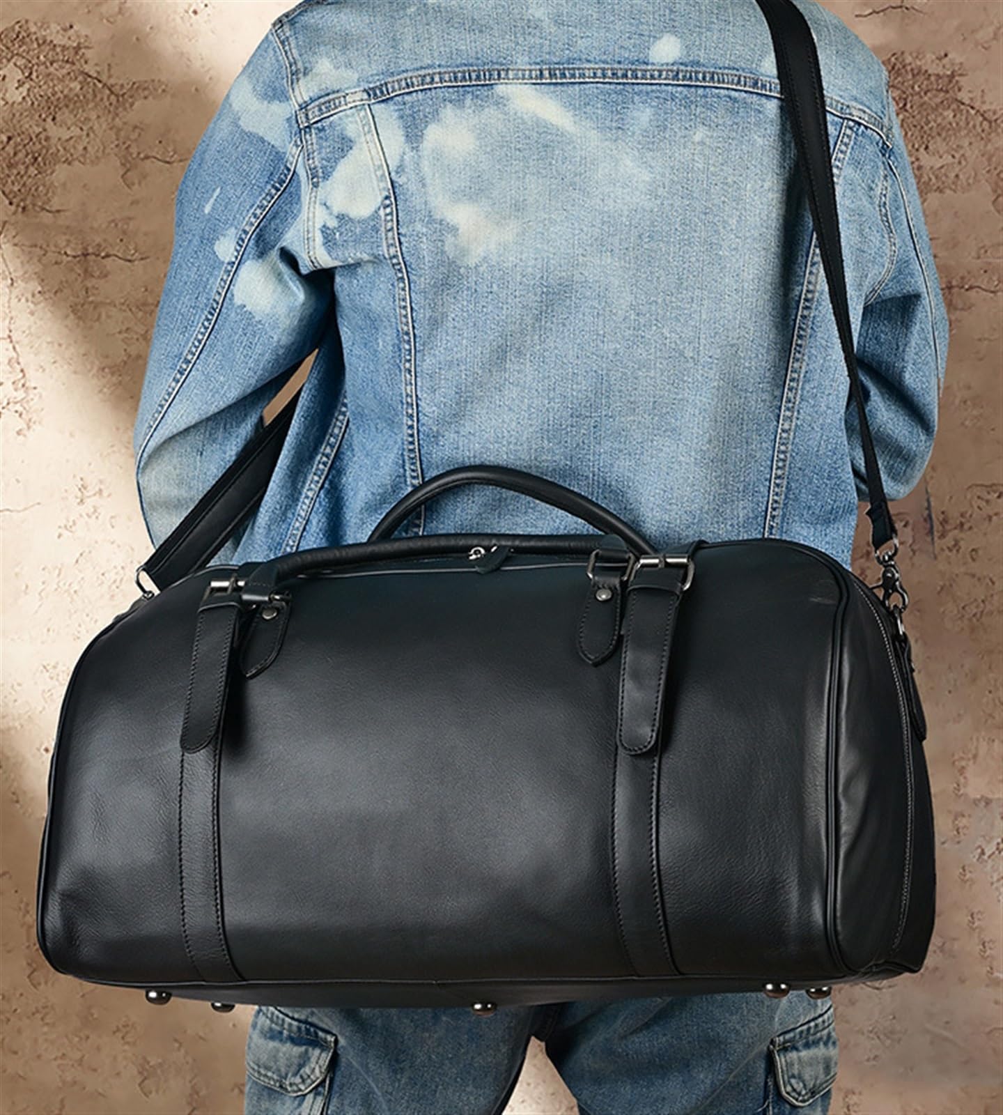 Bolsa Portatrajes Bolsa de Viaje Bolso Casual De Cuero De La Bolsa De Viaje Del Gimnasio Del Viaje De La Cabina Del Fin De Semana De La Bolsa De Viaje De 21 Pulgadas Para Los Hombres Bolsa Portatrajes