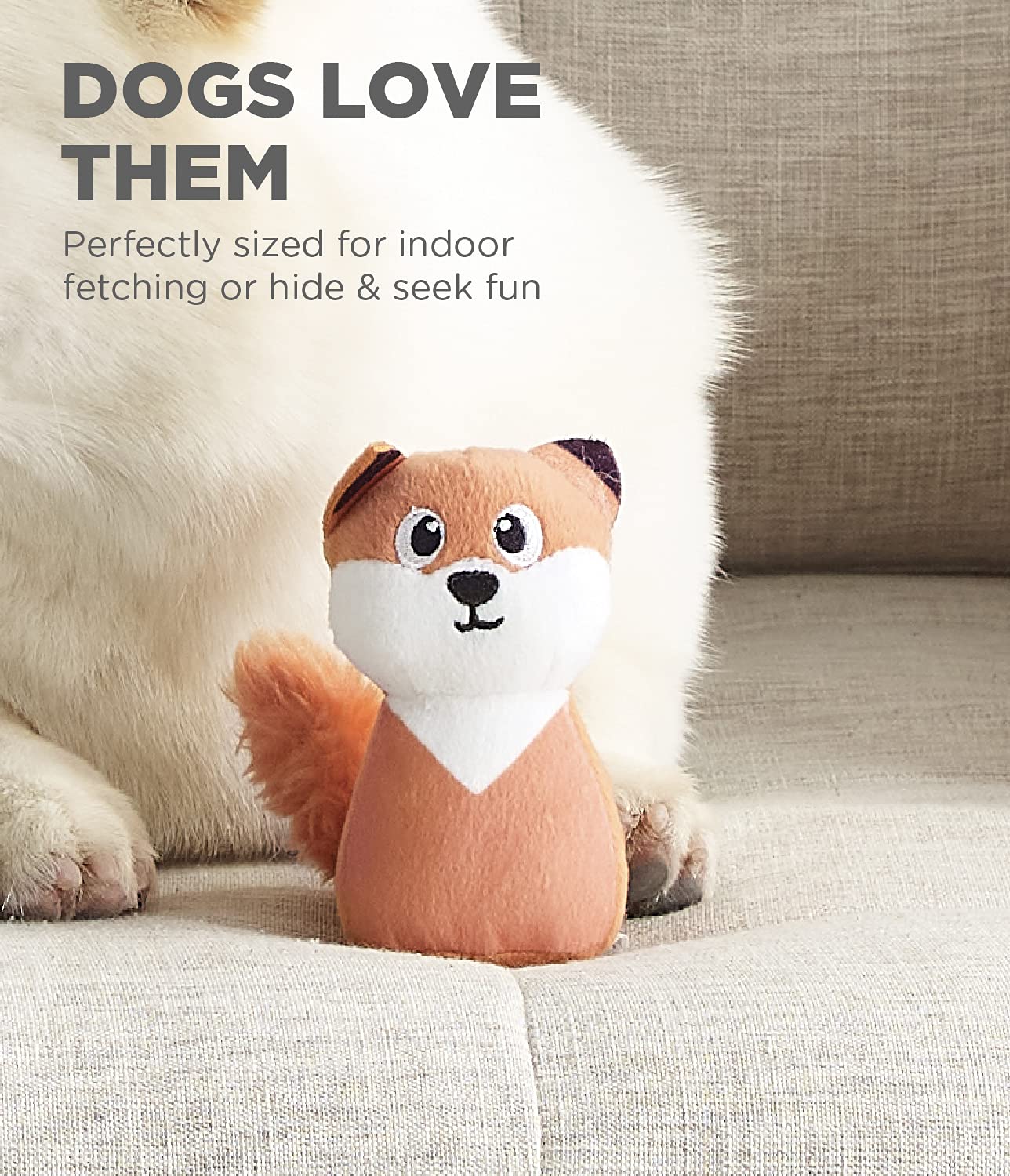 Outward Hound Squeakin' Fox Hide A Puzzle Plush Replacement Dog Toys - 3 Pack - image 3