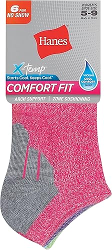 Miniatura 2 de Hanes Calcetines de mujer con ajuste cómodo invisibles - 6 pares