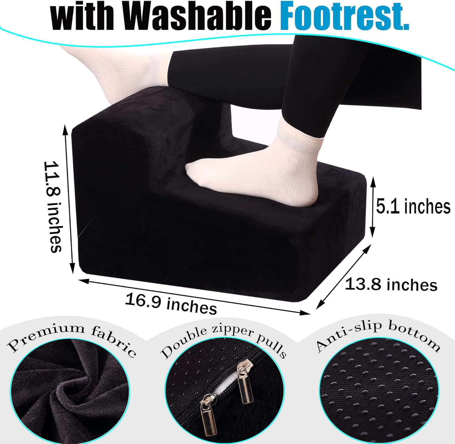 Foot Rest for Under Desk At Work.Ergonomic Foot Rest for Under Desk At Work,Rest for Under Desk Office & Home,Footstool Leg Elevation