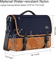 Vista 39 de MATEIN Bolsa tipo mensajero para hombres, mochila escolar para adolescentes, ligera de 17.3 pulgadas, maletín para laptop grande, bolsa cruzada