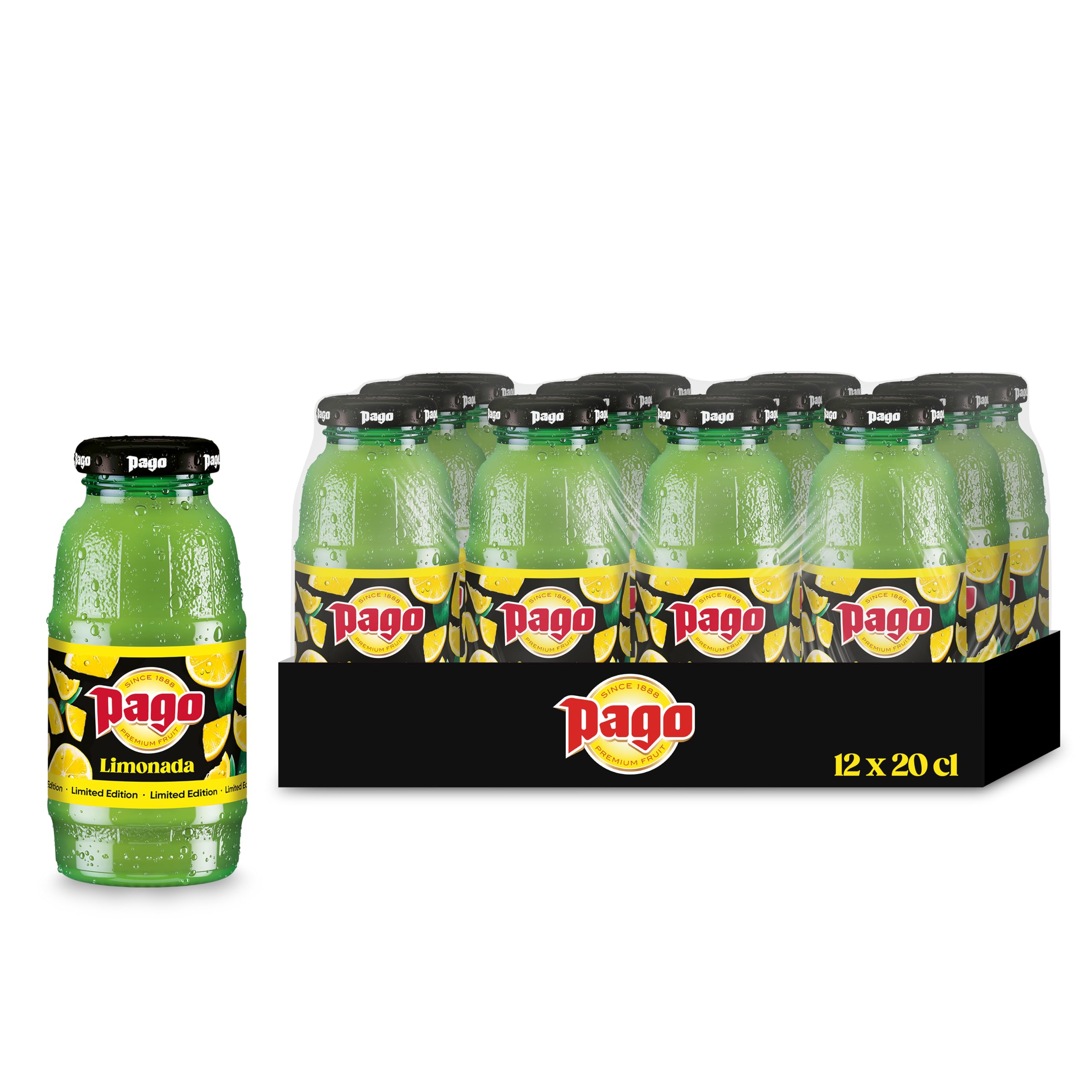 Zumos Pago Especialidades - Bebida de Limonada a partir de Zumo de Limonada - Pack 12 x 200ml