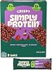 Simply Protein Dark Chocolate Almond Protein Bars, Vegan Protein Bars Low Sugar High Protein, Gluten Free, 8 Pack