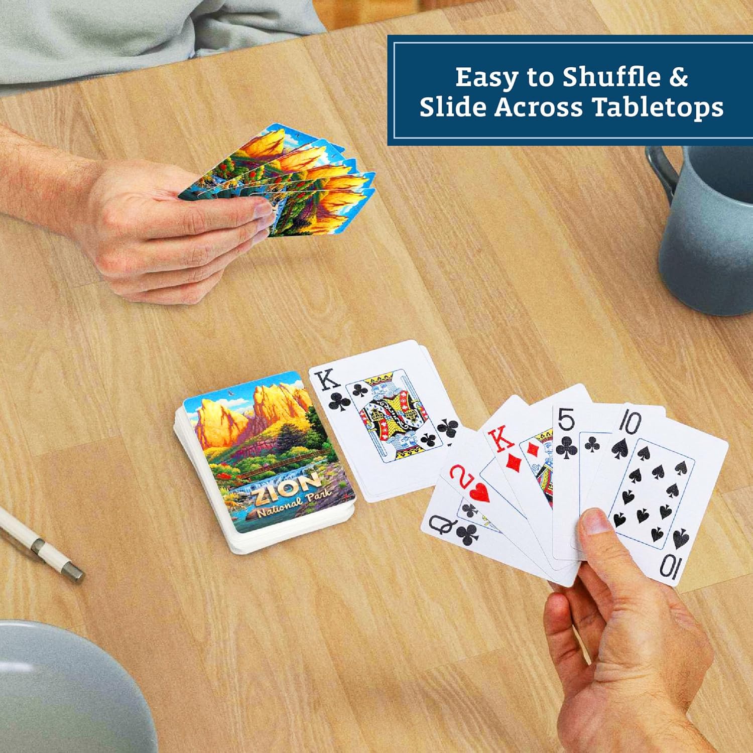 Boardwalk Puzzles Premium Featherlight Unique Playing Cards, Fun Themed Deck for Home and Travel | Zion National Park