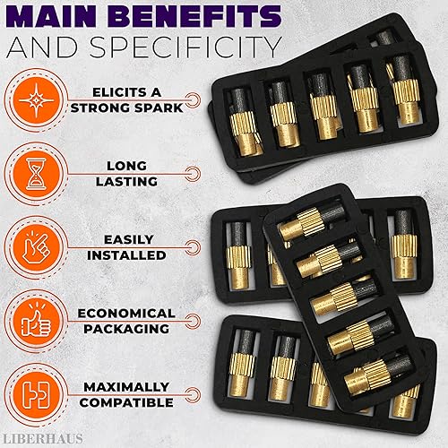 Miniatura 4 de 25 piezas de golpeador de pedernal para antorcha  Destacador de antorcha eficiente, encendedor de chispas compacto para soldadores de gas, arranque