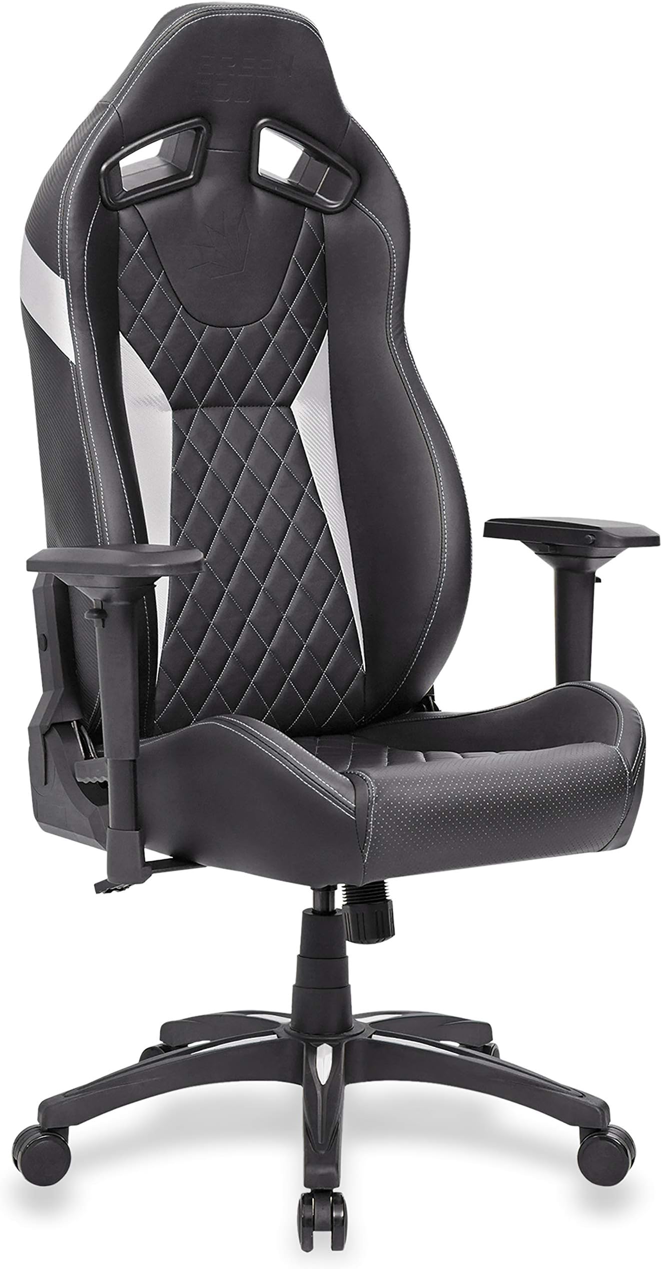 Green Soul Knight Series Multi-Functional Chair in PU Leather (GS-2) (Black & White) (Size - Large)
