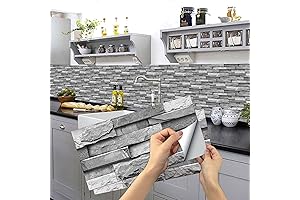 Self-Adhesive Subway Tiles for Kitchen Backsplash: Grey Peel and Stick Wall Tiles