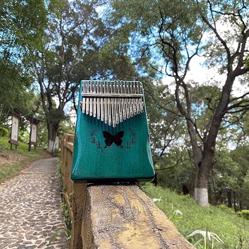 Miniatura 5 de Kalimba - Piano de pulgar Kalimba de 17 teclas, instrucciones de estudio y martillo de afinación, regalo único para niños, adultos principiantes