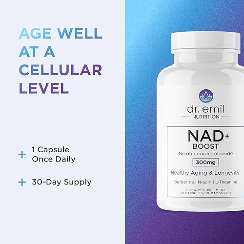Miniatura 6 de DR EMIL NUTRITION NAD+ Boost - Nicotinamide Riboside Supplement for Longevity, Healthy Aging & Cellular Regeneration - NAD Supplement with with