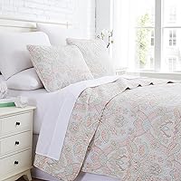 Vista 18 de Southshore Fine Living, Inc. Juego de edredón de tamaño individual/individual XL con funda de almohada a juego, diseño moderno de puntada circular