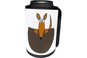 Funny Baby Kangaroo in Pouch Cartoon Animals Can Cooler Bottle Wrap