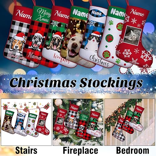 Miniatura 4 de Westpearl Calcetines de Navidad personalizados para perros y gatos 42 patrones de perros de mascotas calcetines de Navidad personalizados con