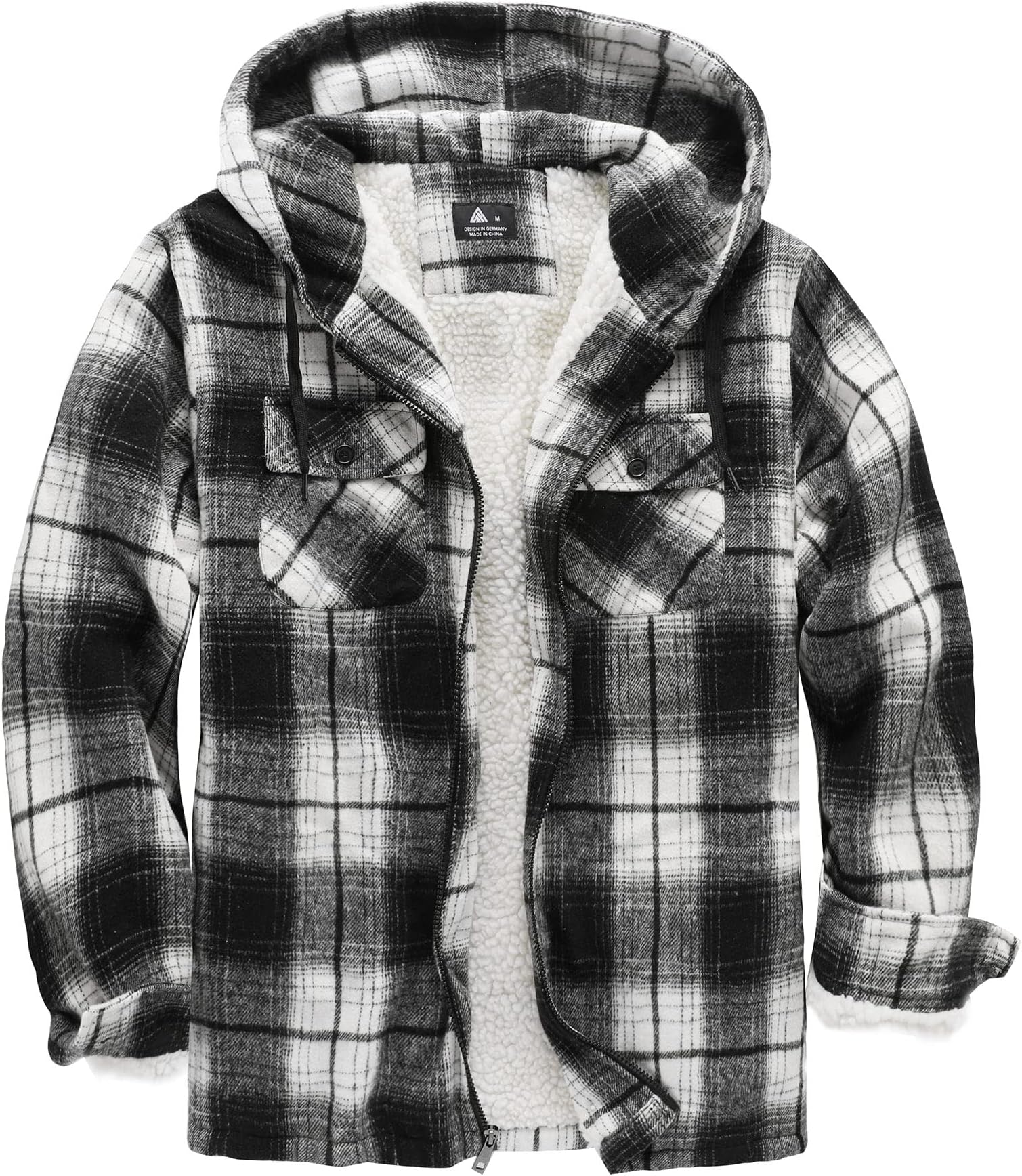 SCODI Hoodies for Men Heavyweight Fleece Sweatshirt - Full Zip Up Thick Sherpa Lined