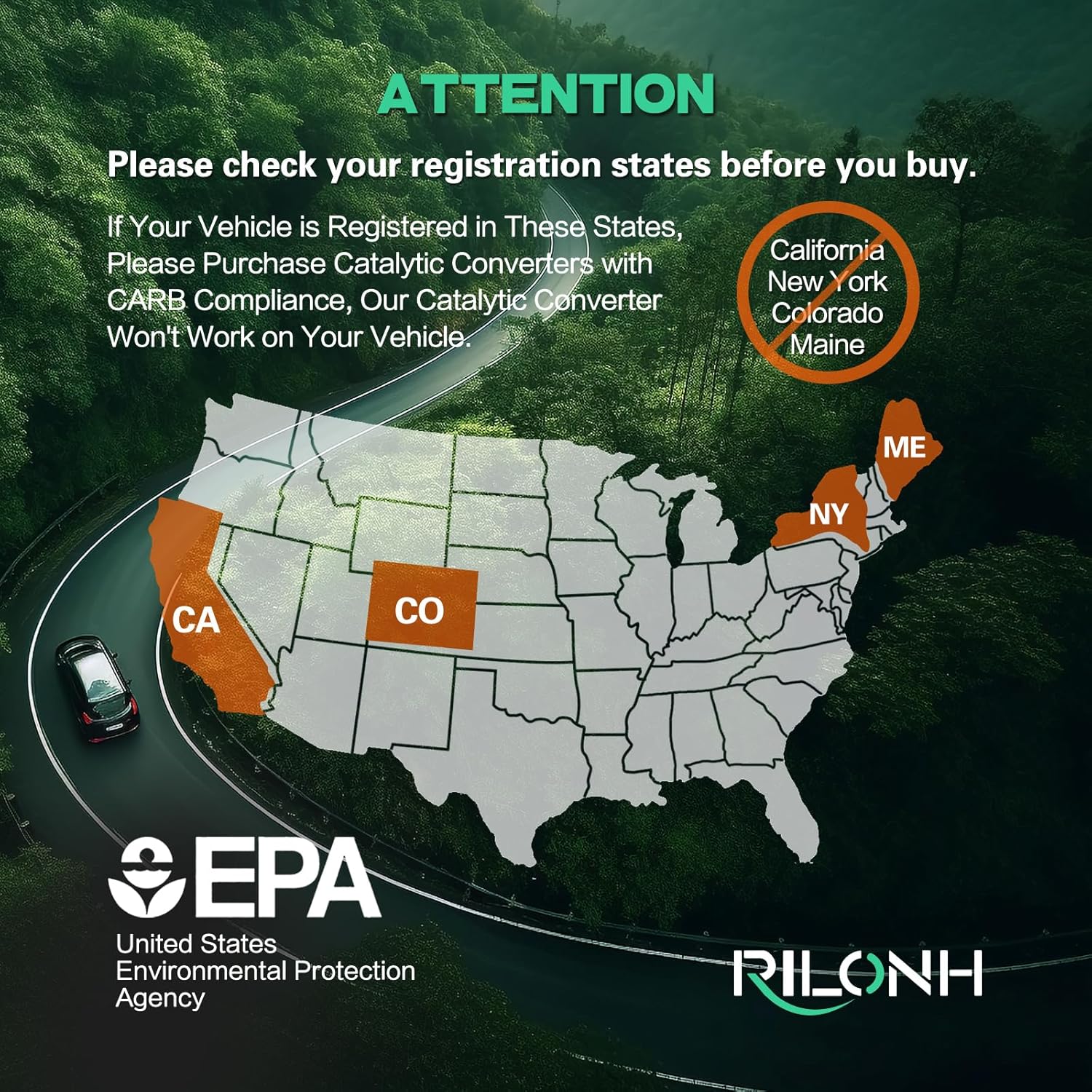 Exhaust Manifold Catalytic Converter Compatible with Buick Enclave 2008-2017, Chevy Traverse 2009-2017, GMC Acadia 2007-2017, Saturn Outlook 2007-2010 EPA Compliant 3.6L