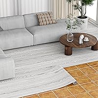 Vista 8 de Oxdigi Rollo de vinilo autoadhesivo para suelos de 24 x 118 pulgadas / 19 pies cuadrados, azulejos de vinilo autoadhesivos en blanco y negro